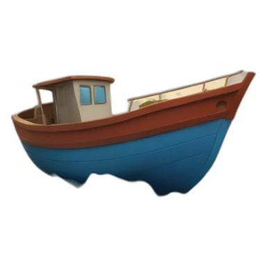 un bateau sur un ocean de lave sticker