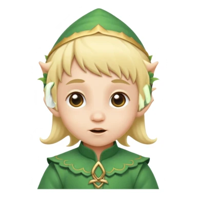 baby elf blonde hair sticker
