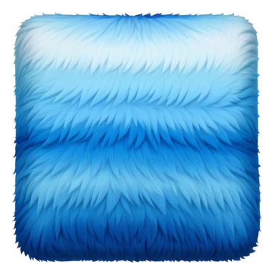 Blue fur blanket square ombre sticker