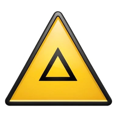 yellow warning triangle with 5 min in the middle sticker