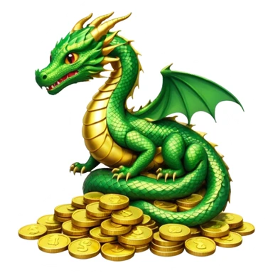 strack coins dragon sticker