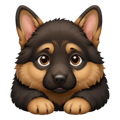 German shepherd puppy, sleepy sticker