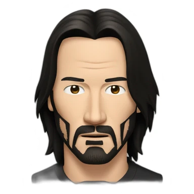 Keanu Reeves in a awkward face sticker