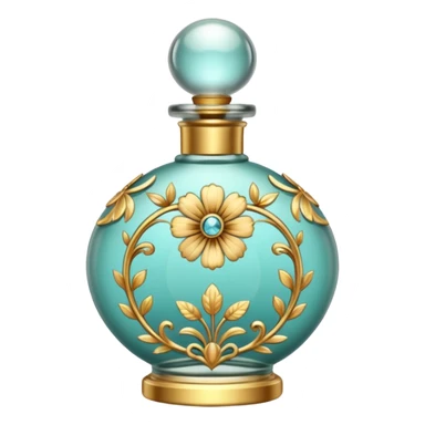 create an emoji of a perfume bottle vintage sticker