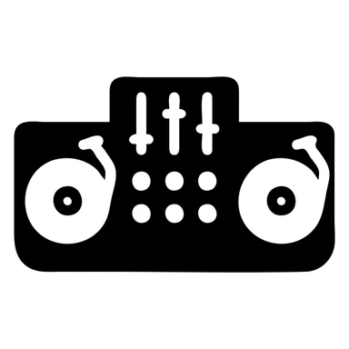 A DJ setup with a mixer. sticker