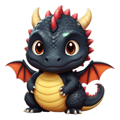 fat choncc baby black dragon sticker