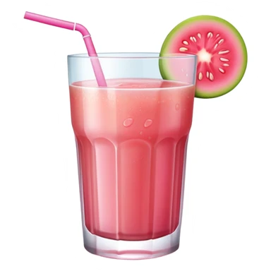 A glass of pink guava juice sticker