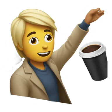 Person throwing coffee out of the car window sticker