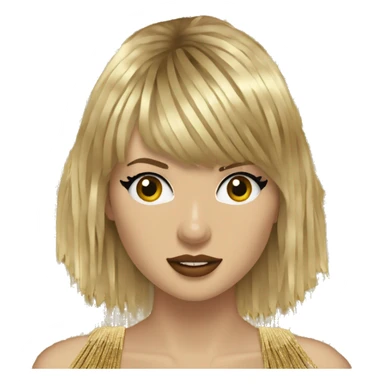 Taylor Swift in a gold fringe spaghetti strap dress that looks fearless sticker