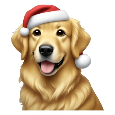 Golden retriever Christmas  sticker