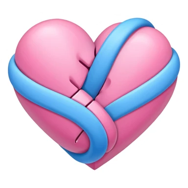 Pink heart and a blue heart mixed like this 💞 sticker