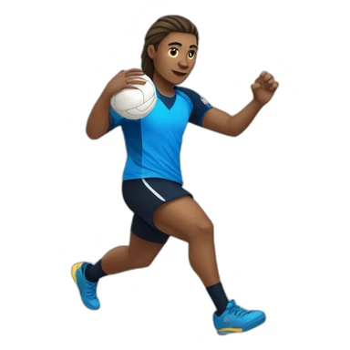 Handball player sticker