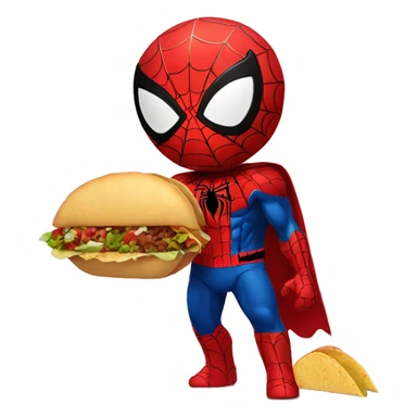 Spider man qui mange un tacos sticker