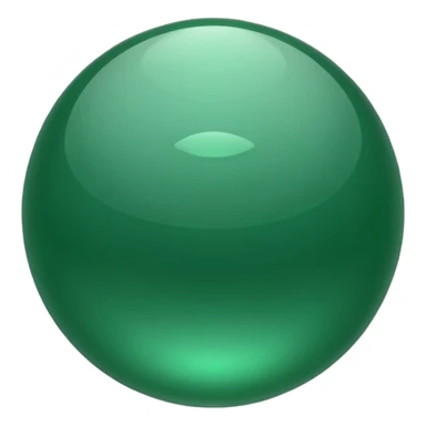 emerald sphere, strong cool green sticker
