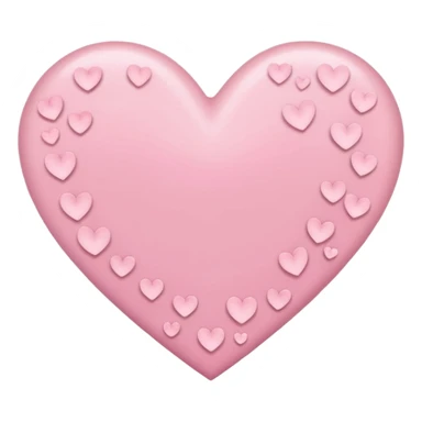 pink heart emoji with subtle sakura petal texture sticker