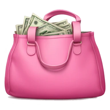 Pink bag with money in it sticker
