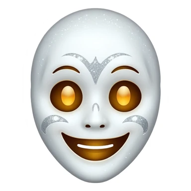 mask Ghost face glitter  sticker