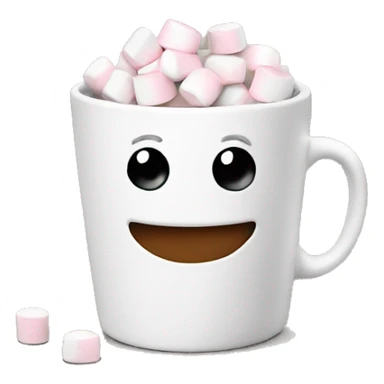 Punk coffee cup with marshmallows sticker