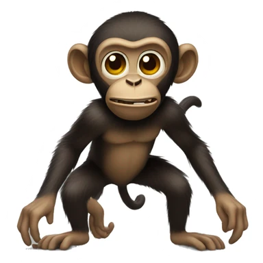 Scary monkey crawling  sticker