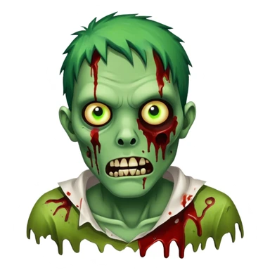 zombie with green skin and torn clothes sticker
