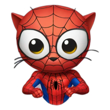 cat spider man sticker