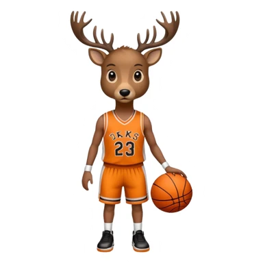 Deer basketball  sticker