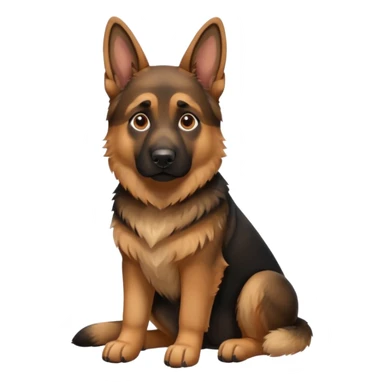 German sheepdog sitting sticker