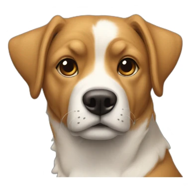 chien sur l’épaule d’un homme sticker