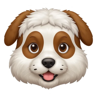 dog with mustached sticker