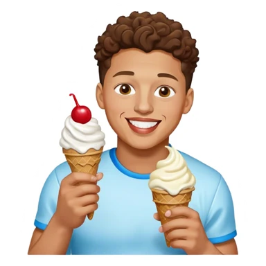 Patrick Mahomes eating ice cream sticker