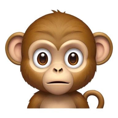 Monkey saying idk sticker