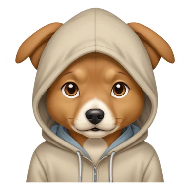 Dog weeding a hoodie sticker