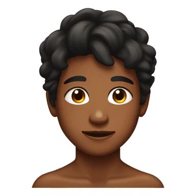 12 year old boy with tanned, black hair and brown eyes doing his skincare routine sticker