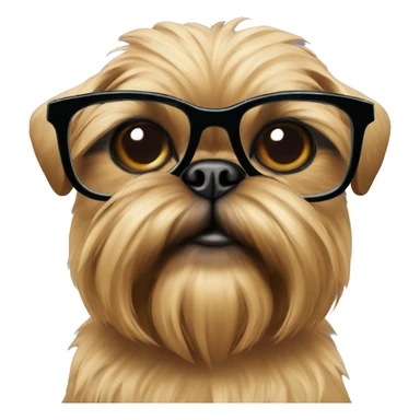 brussels griffon with glasses  sticker