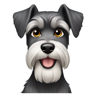 Schnauzer Female Dr with long dark hair schnauzer  sticker
