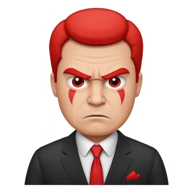very angry male boss in suit sticker