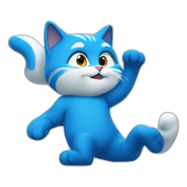 Smurfcat-fall-down sticker