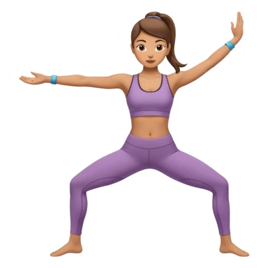 woman doing warrior yoga pose sticker