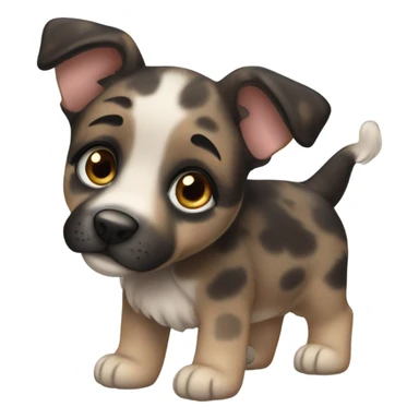 Brindle shepherd puppy sticker