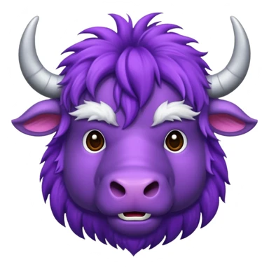 a purple yak Head sticker