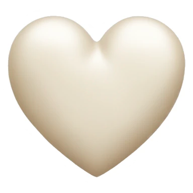 Big white heart with beige satin bow sticker