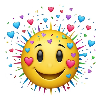 smiley face exploding with love sticker