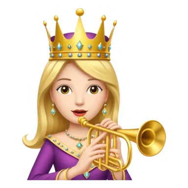 queen is playing on trumpet sticker