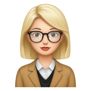 model wearing glasses sticker