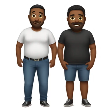 big belly gay couple sticker