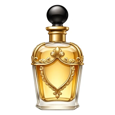 bottle of perfume gold exquisite large takes all the space

 sticker