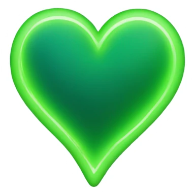 neon green heart  sticker