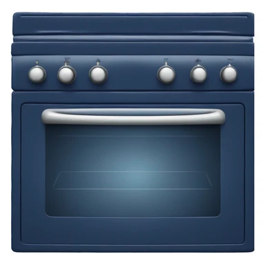 Realistic navy blue oven isolated.  sticker
