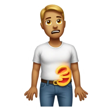 stomach ache sticker