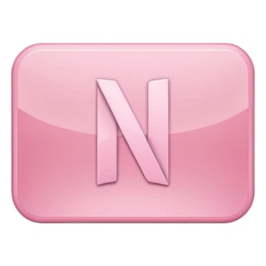 Netflix aesthetic "N" logo in pastel pink sticker